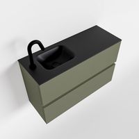 Toiletmeubel Mondiaz Ada | 80 cm | Meubelkleur Army | Lex wastafel Urban Links | 1 kraangat
