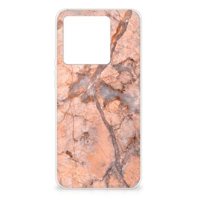 Xiaomi 13T | TPU | Siliconen hoesje | Marmer Oranje