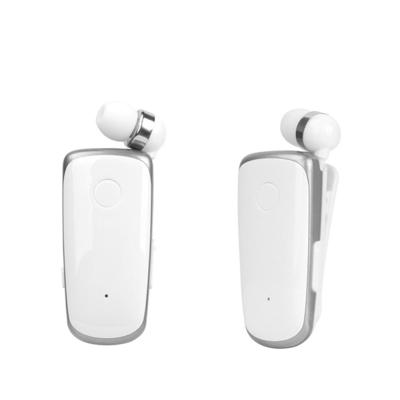 K39 Wireless Bluetooth Headset CSR DSP chip In-Ear Vibrating Alert Wear Clip Hands Free Earphone (White)