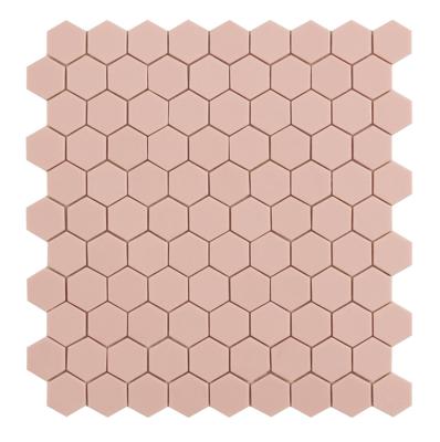 Mozaiek Tegels Hexagon pink 3,5x3,5cm Mozaiek Tegels Hexagon pink 3,5x3,5cm