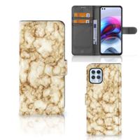 Motorola Moto G100 | Bookcase | Marmer Goud