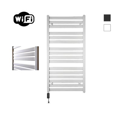 Sanicare HVW - Moda electrische WifiRadiator - 120x60cm - mat wit met thermostaat zwart - linksonder HLDWZ 601200/W