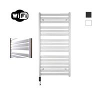 Sanicare HVW - Moda electrische WifiRadiator - 120x60cm - mat wit met thermostaat zwart - linksonder HLDWZ 601200/W