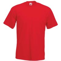 Set van 2x stuks basic rood t-shirt voor heren, maat: M (38/50)