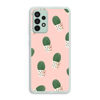 Cactusprint roze: Samsung Galaxy A52s 5G Transparant Hoesje