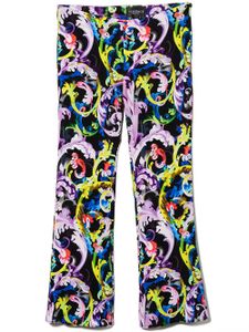 Versace Kids legging évasé à imprimé baroque - Noir