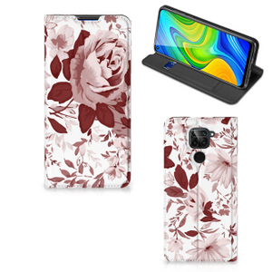 Bookcase Xiaomi Redmi Note 9 Watercolor Flowers