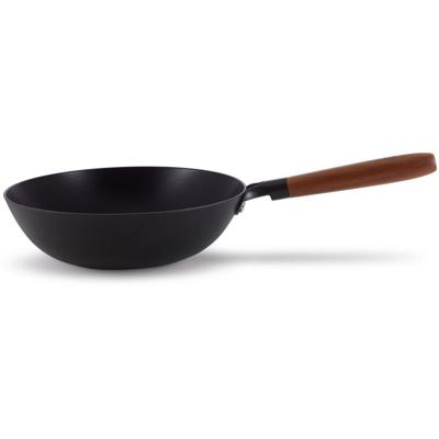 Beka Mandala Wokpan met Houten Staal 28 cm Zwart