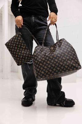 Guess Victtoria 2-In-1 Tote Tas Bruin - Kleur: Bruin | Soccerfanshop
