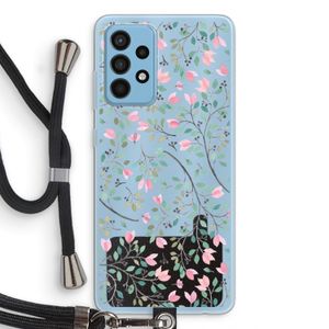 Sierlijke bloemen: Samsung Galaxy A52 Transparant Hoesje met koord