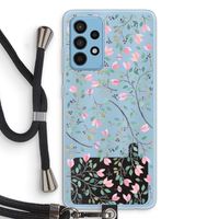 Sierlijke bloemen: Samsung Galaxy A52 Transparant Hoesje met koord