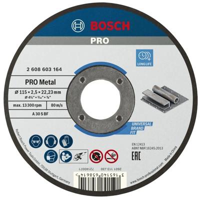 Bosch Professional Doorslijpschijf PRO Metal 115x22,23mm VE=1 - 2608603164