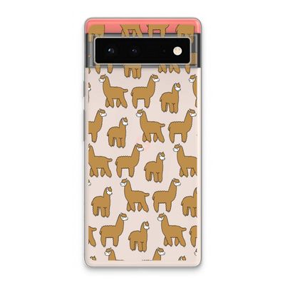 Alpacas: Google Pixel 6 Transparant Hoesje