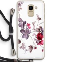 Mooie bloemen: Samsung Galaxy J6 (2018) Transparant Hoesje met koord
