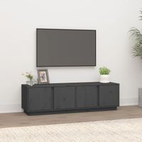 Tv-meubel 140x40x40 cm massief grenenhout grijs - thumbnail