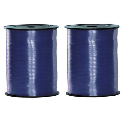 Sierlint of cadeaulint - 2x - blauw - dun - 500 meter x 0.5 cm - Feestartikelen en versiering