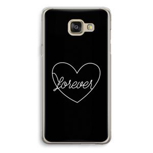 Forever heart black: Samsung Galaxy A5 (2016) Transparant Hoesje