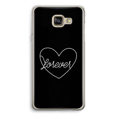 Forever heart black: Samsung Galaxy A5 (2016) Transparant Hoesje