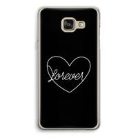 Forever heart black: Samsung Galaxy A5 (2016) Transparant Hoesje