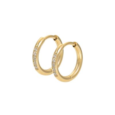 iXXXi Creolen Hoops Crystal Goud