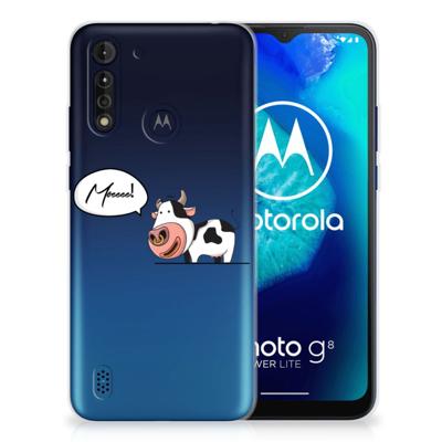 Motorola Moto G8 Power Lite Telefoonhoesje met Naam Cow Motorola Moto G8 Power Lite Telefoonhoesje met Naam Cow