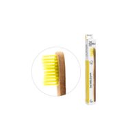 Tandenborstel bamboe adult geel brush soft - thumbnail