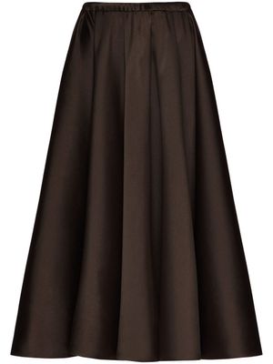 Valentino Garavani jupe à design plissé - Marron