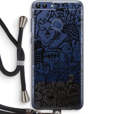 Vexx Black Mixtape: Huawei P Smart (2018) Transparant Hoesje met koord