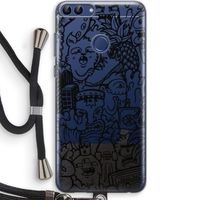 Vexx Black Mixtape: Huawei P Smart (2018) Transparant Hoesje met koord