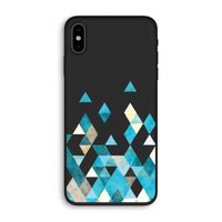 Gekleurde driehoekjes blauw: iPhone XS Biologisch afbreekbaar hoesje