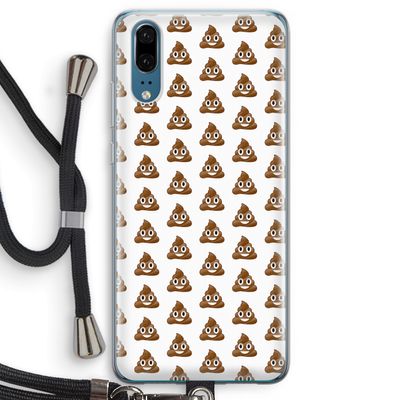 Poop emoji: Huawei P20 Transparant Hoesje met koord