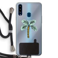 Palmboom: Samsung Galaxy A20s Transparant Hoesje met koord
