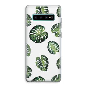 Tropische bladeren: Samsung Galaxy S10 Plus Transparant Hoesje