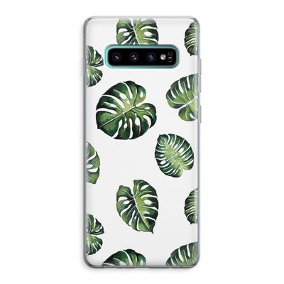 Tropische bladeren: Samsung Galaxy S10 Plus Transparant Hoesje