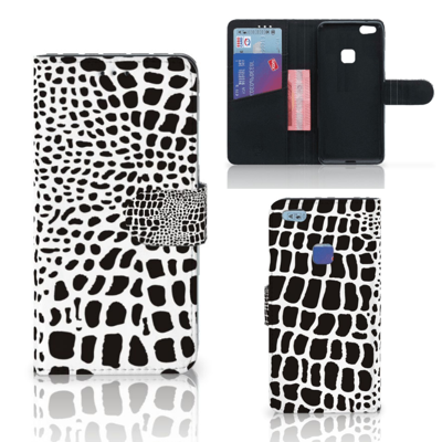Huawei P10 Lite | Telefoonhoesje | Met pasjeshouder | Slangenprint