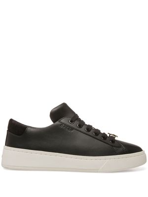 Bally baskets lacées à plaque logo - Noir