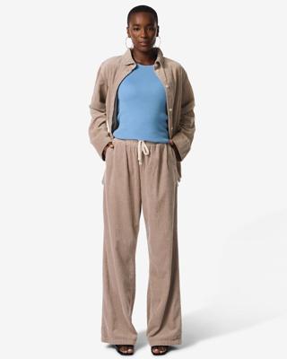 HEMA Damesbroek Lena corduroy beige (beige)