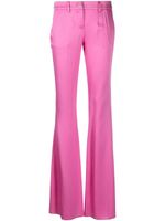 Philipp Plein pantalon évasé en satin - Rose