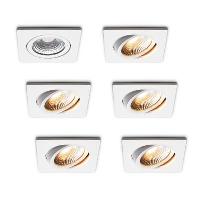 LED-inbouwspot set 6 stuks Trento wit 5W dimbaar