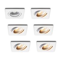 LED-inbouwspot set 6 stuks Trento wit 5W dimbaar