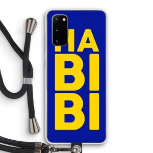 Habibi Blue: Samsung Galaxy S20 Transparant Hoesje met koord