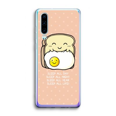 Sleep All Day: Huawei P30 Transparant Hoesje