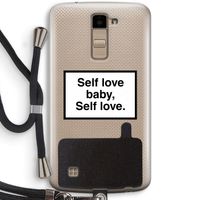 Self love: LG K10 (2016) Transparant Hoesje met koord