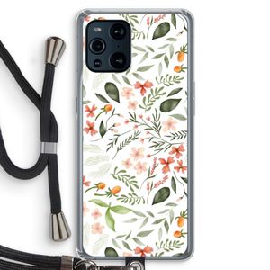 Sweet little flowers: Oppo Find X3 Transparant Hoesje met koord