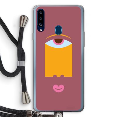 Mono V: Samsung Galaxy A20s Transparant Hoesje met koord