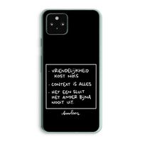 Mijn Motto's: Google Pixel 5a 5G Transparant Hoesje Mijn Motto's: Google Pixel 5a 5G Transparant Hoesje