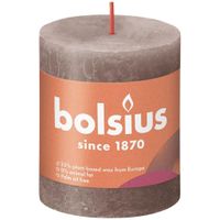 Bolsius kaars rustiek shine 8x7 cm taupe