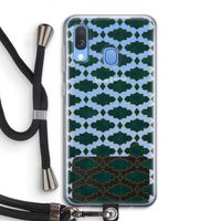 Moroccan tiles: Samsung Galaxy A40 Transparant Hoesje met koord