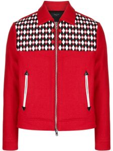 AMIRI veste de travail à motif monogrammé en jacquard - Rouge