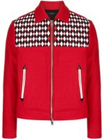 AMIRI veste de travail à motif monogrammé en jacquard - Rouge